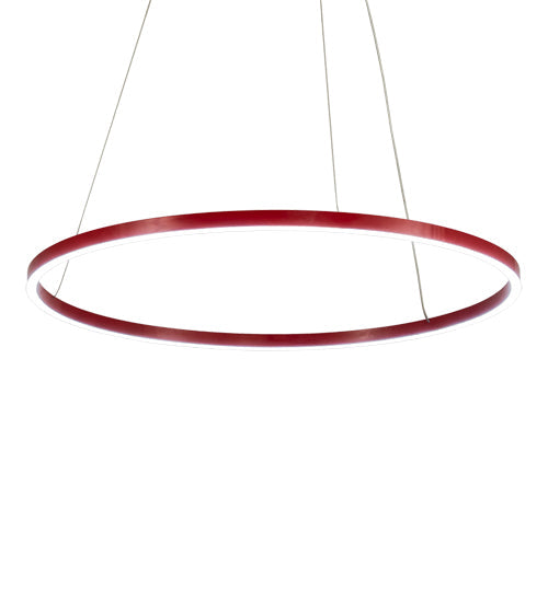 Meyda Lighting Anillo Halo 32" White Pendant Light With Ruby & White Statuario Idalight Shade