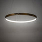 Meyda Lighting Anillo Halo 36" LED Brass Tint Pendant Light With White Statuario Idalight Shade