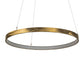 Meyda Lighting Anillo Halo 36" LED Brass Tint Pendant Light With White Statuario Idalight Shade