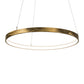 Meyda Lighting Anillo Halo 36" LED Brass Tint Pendant Light With White Statuario Idalight Shade