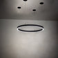 Meyda Lighting Anillo Halo 36" LED Textured Black Pendant Light With White Statuario Idalight Shade