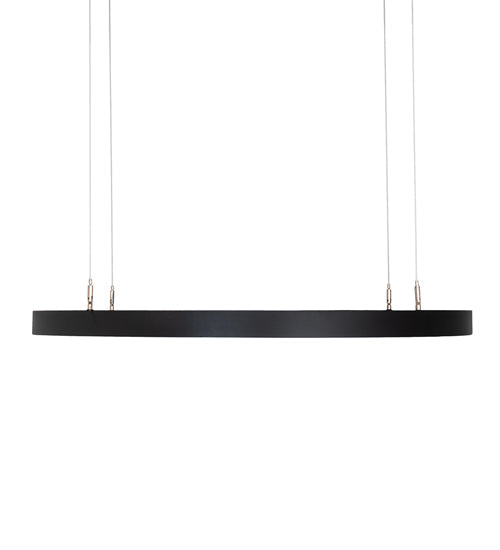 Meyda Lighting Anillo Halo 36" LED Textured Black Pendant Light With White Statuario Idalight Shade