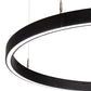 Meyda Lighting Anillo Halo 36" LED Textured Black Pendant Light With White Statuario Idalight Shade