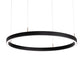 Meyda Lighting Anillo Halo 36" LED Textured Black Pendant Light With White Statuario Idalight Shade