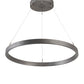 Meyda Lighting Anillo Halo 36" Nickel Pendant Light With White Statuario Idalight Shade