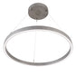 Meyda Lighting Anillo Halo 36" Nickel Pendant Light With White Statuario Idalight Shade