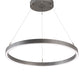 Meyda Lighting Anillo Halo 36" Nickel Pendant Light With White Statuario Idalight Shade