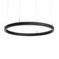 Meyda Lighting Anillo Halo 39" LED Textured Black Pendant Light With White Statuario Idalight Shade
