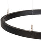 Meyda Lighting Anillo Halo 39" LED Textured Black Pendant Light With White Statuario Idalight Shade