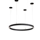Meyda Lighting Anillo Halo 39" LED Textured Black Pendant Light With White Statuario Idalight Shade