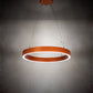 Meyda Lighting Anillo Halo 40" LED Copper Metallic Pendant Light With White Statuario Idalight Shade