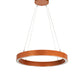 Meyda Lighting Anillo Halo 40" LED Copper Metallic Pendant Light With White Statuario Idalight Shade