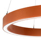 Meyda Lighting Anillo Halo 40" LED Copper Metallic Pendant Light With White Statuario Idalight Shade
