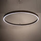 Meyda Lighting Anillo Halo 42" LED Florence Walnut Pendant Light With White Statuario Idalight Shade