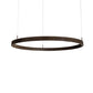 Meyda Lighting Anillo Halo 42" LED Florence Walnut Pendant Light With White Statuario Idalight Shade