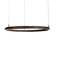 Meyda Lighting Anillo Halo 42" LED Florence Walnut Pendant Light With White Statuario Idalight Shade