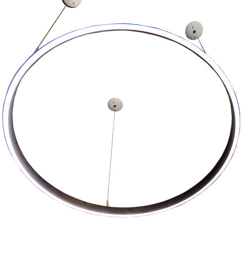 Meyda Lighting Anillo Halo 42" LED Florence Walnut Pendant Light With White Statuario Idalight Shade