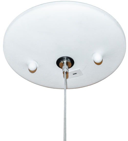 Meyda Lighting Anillo Halo 42" LED Florence Walnut Pendant Light With White Statuario Idalight Shade