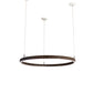 Meyda Lighting Anillo Halo 42" LED Florence Walnut Pendant Light With White Statuario Idalight Shade