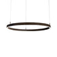 Meyda Lighting Anillo Halo 42" LED Florence Walnut Pendant Light With White Statuario Idalight Shade