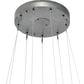 Meyda Lighting Anillo Halo 48" 3-Ring LED Nickel Cascading Pendant Light With White Statuario Idalight Shade