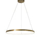 Meyda Lighting Anillo Halo 48" LED Brass Tint Pendant Light With White Statuario Idalight Shade