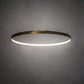Meyda Lighting Anillo Halo 48" LED Brass Tint Pendant Light With White Statuario Idalight Shade