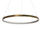 Meyda Lighting Anillo Halo 48" LED Brass Tint Pendant Light With White Statuario Idalight Shade
