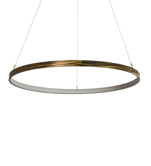Meyda Lighting Anillo Halo 48" LED Brass Tint Pendant Light With White Statuario Idalight Shade