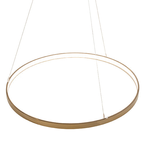Meyda Lighting Anillo Halo 48" LED Brass Tint Pendant Light With White Statuario Idalight Shade