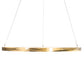 Meyda Lighting Anillo Halo 48" LED Brass Tint Pendant Light With White Statuario Idalight Shade