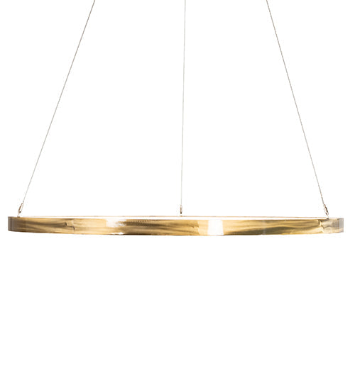 Meyda Lighting Anillo Halo 48" LED Brass Tint Pendant Light With White Statuario Idalight Shade