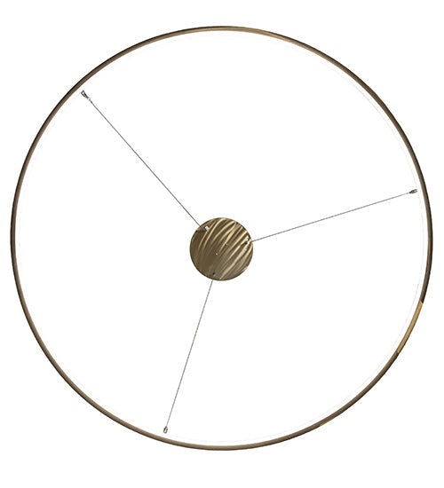 Meyda Lighting Anillo Halo 48" LED Brass Tint Pendant Light With White Statuario Idalight Shade