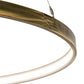 Meyda Lighting Anillo Halo 48" LED Brass Tint Pendant Light With White Statuario Idalight Shade