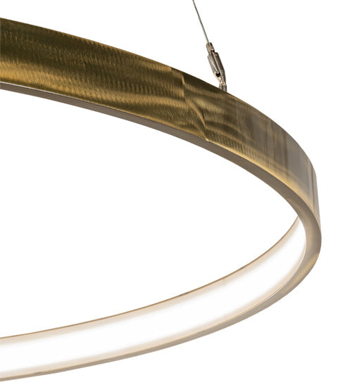 Meyda Lighting Anillo Halo 48" LED Brass Tint Pendant Light With White Statuario Idalight Shade