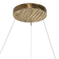 Meyda Lighting Anillo Halo 48" LED Brass Tint Pendant Light With White Statuario Idalight Shade