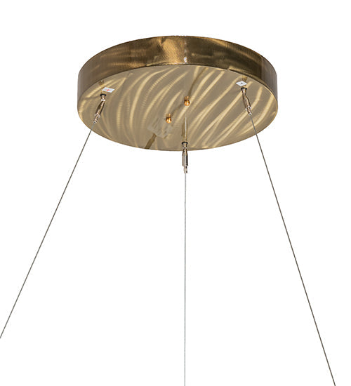 Meyda Lighting Anillo Halo 48" LED Brass Tint Pendant Light With White Statuario Idalight Shade