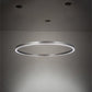 Meyda Lighting Anillo Halo 50" LED Nickel Pendant Light With White Statuario Idalight Shade