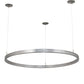 Meyda Lighting Anillo Halo 50" LED Nickel Pendant Light With White Statuario Idalight Shade