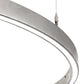 Meyda Lighting Anillo Halo 50" LED Nickel Pendant Light With White Statuario Idalight Shade