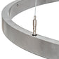 Meyda Lighting Anillo Halo 50" LED Nickel Pendant Light With White Statuario Idalight Shade