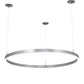 Meyda Lighting Anillo Halo 50" LED Nickel Pendant Light With White Statuario Idalight Shade