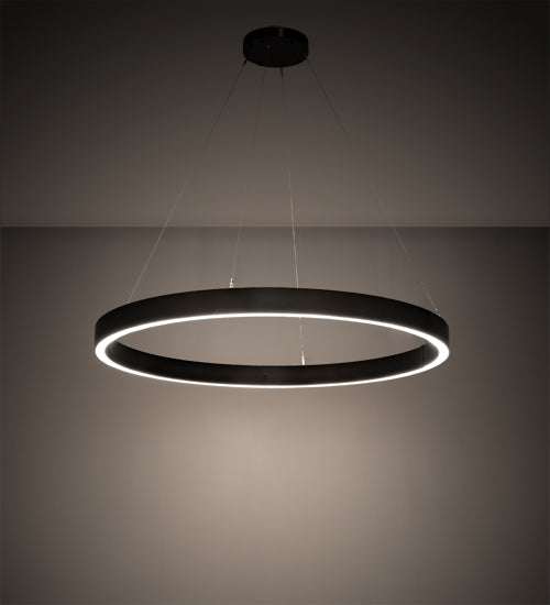 Meyda Lighting Anillo Halo 60" LED Timeless Bronze Pendant Light With Statuario Idalight Shade