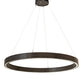 Meyda Lighting Anillo Halo 60" LED Timeless Bronze Pendant Light With Statuario Idalight Shade