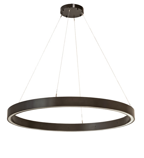 Meyda Lighting Anillo Halo 60" LED Timeless Bronze Pendant Light With Statuario Idalight Shade