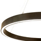 Meyda Lighting Anillo Halo 60" LED Timeless Bronze Pendant Light With Statuario Idalight Shade