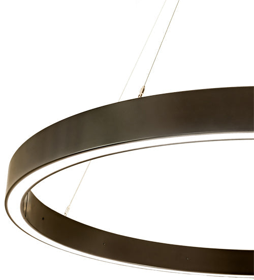 Meyda Lighting Anillo Halo 60" LED Timeless Bronze Pendant Light With Statuario Idalight Shade