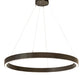 Meyda Lighting Anillo Halo 60" LED Timeless Bronze Pendant Light With Statuario Idalight Shade