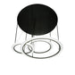 Meyda Lighting Anillo Pairando 84" 3-Ring LED Cascading Pendant Light With White Statuario Idalight Shade Glass
