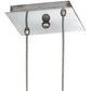 Meyda Lighting Anjou 15" 2-Light Brushed Champagne Cascading Pendant Light With Grey & Blue Shade Glass